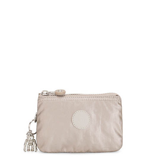 Kipling Creativity Small Metallic Pouch Vesker Beige | NO 1107OK